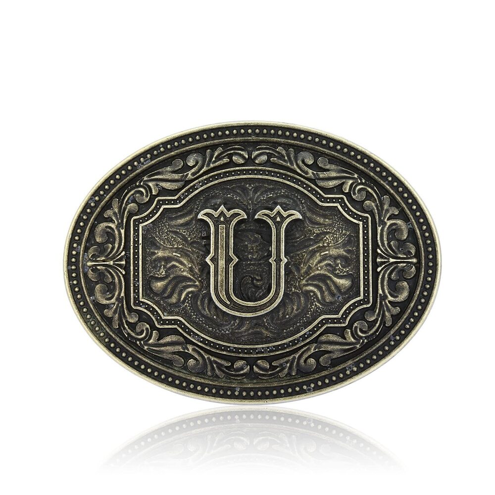 3512 Belt Buckles - Initial Letters A to Z Western Rodeo Cowboy Cowgirl